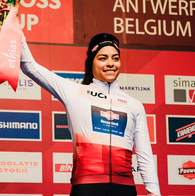 Ceylin del Carmen Alvarado (Alpecin-Deceuninck) es líder Elite femenina de la Copa del Mundo de Ciclocross UCI. Foto de UCI Cyclo-cross World Cup